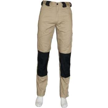 Yoworkwear Werkbroek katoen/polyester kaki-zwart maat 52