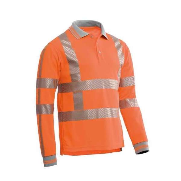 Santino Hivis poloshirt Vancouver - fluor oranje - maat S Santino Hivis poloshirt Vancouver - fluor oranje - maat S