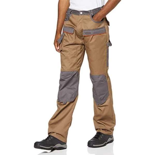 Delta Plus Werkbroek met Kniezakken – Mach2 – Lichtbruin/Oranje maat L Delta Plus Werkbroek met Kniezakken – Mach2 – Lichtbruin/Oranje maat L