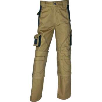 Delta Plus Werkbroek met Kniezakken - Afritsbaar 3-in-1 - Kaki maat 3XL