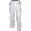 Dassy Nashville Tweekleurige werkbroek 200658 - binnenbeenlengte Standaard (81-86 cm) - Wit/Cementgrijs - 63
