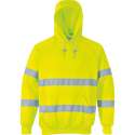 Portwest Hi-vis hooded sweatshirt, Geel, Maat XXL