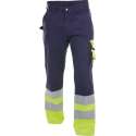 Dassy Omaha Hoge zichtbaarheidsbroek 200620 (300 g/m2) - binnenbeenlengte Standaard (81-86 cm) - Marineblauw/Fluogeel - 58