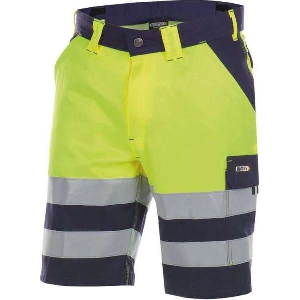 Dassy VENNA Korte Werkbroek Marineblauw/GeelNL:58 BE:54
