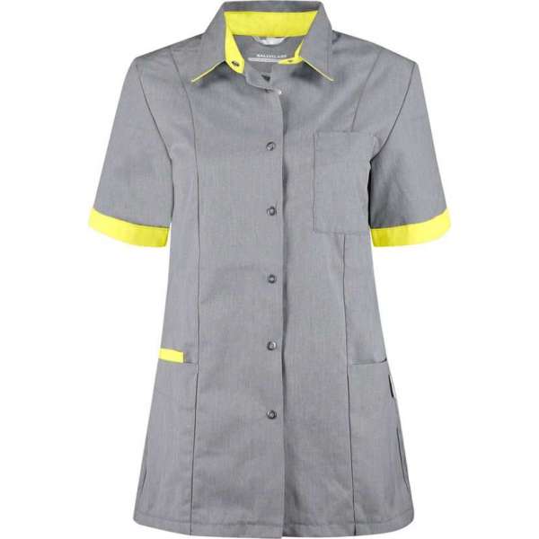Haen / Ballyclare Dames Zorgjas Fijke Grey cross / Sulfur Yellow - Maat XL Haen / Ballyclare Dames Zorgjas Fijke Grey cross / Sulfur Yellow - Maat XL