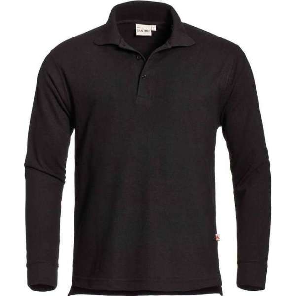 Santino Matt Polo-shirt lange mouwen - Zwart - L Santino Matt Polo-shirt lange mouwen - Zwart - L