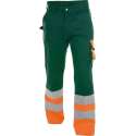 Dassy Omaha Hoge zichtbaarheidsbroek 200620 (300 g/m2) - binnenbeenlengte Standaard (81-86 cm) - Flessengroen/Fluo-Oranje - 54