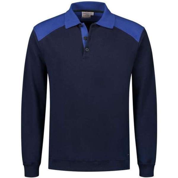 Santino Tesla 2color Polo-sweater (280g/m2) - Marine | Blauw - L Santino Tesla 2color Polo-sweater (280g/m2) - Marine | Blauw - L