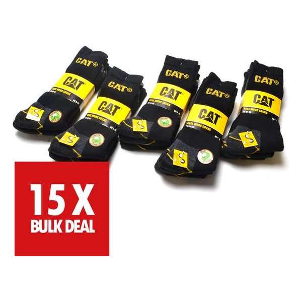 Cat Workwear sokken - maat: 46 - 50 - 15 paar Cat Workwear sokken - maat: 46 - 50 - 15 paar