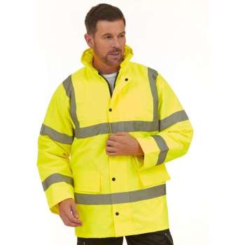 YOKO- JACKET - REFLECTIEF - REGENJAS - VEILIGHEIDSJAS - MET CAPUCHON - 3XL