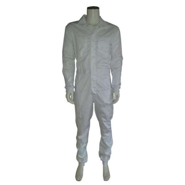 GAEVE Foodoverall polyester/katoen met manchetten wit maat 46 GAEVE Foodoverall polyester/katoen met manchetten wit maat 46
