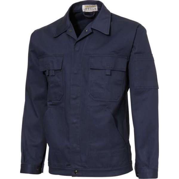 Ultimate Workwear - Standaard werkjas/jack (battledress) KREMS- 100% katoen 320gr/m2 - extra stevig - Blauw (Marine/Navy) Ultimate Workwear - Standaard werkjas/jack (battledress) KREMS- 100% katoen 320gr/m2 - extra stevig - Blauw (Marine/Navy)