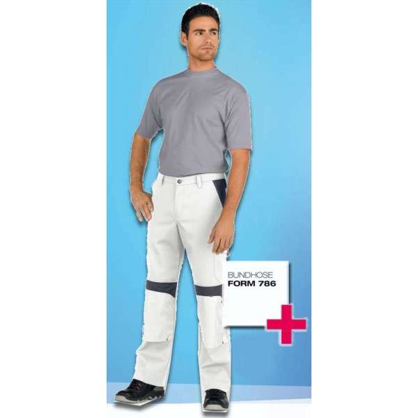 WERKBROEK - KÜBLER WORKER MET CORDURA KNIEZAKKEN - WIT - Maat 50 WERKBROEK - KÜBLER WORKER MET CORDURA KNIEZAKKEN - WIT - Maat 50