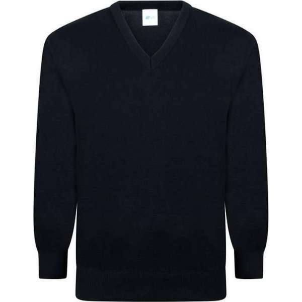 Pullover V-hals wl/acr/pa bl Pullover V-hals wl/acr/pa bl