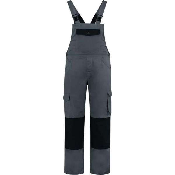Yoworkwear Tuinbroek katoen/polyester grijs-zwart maat 54 Yoworkwear Tuinbroek katoen/polyester grijs-zwart maat 54