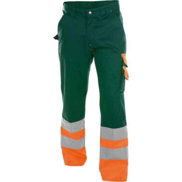 Dassy Omaha Hoge zichtbaarheidsbroek 200620 (300 g/m2) - binnenbeenlengte Standaard (81-86 cm) - Flessengroen/Fluo-Oranje - 42 Dassy Omaha Hoge zichtbaarheidsbroek 200620 (300 g/m2) - binnenbeenlengte Standaard (81-86 cm) - Flessengroen/Fluo-Oranje - 42