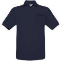 Polo B&C Safran Pocket Kleur Navy Maat XL (onbedrukt - 2 stuks)