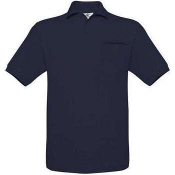 Polo B&C Safran Pocket Kleur Navy Maat XL (onbedrukt - 2 stuks)
