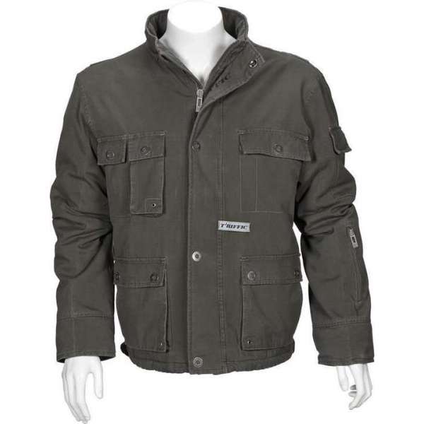 T'RIFFIC STORM Jack Canvas coat 100% katoen Olijfgroen - Maat XS T'RIFFIC STORM Jack Canvas coat 100% katoen Olijfgroen - Maat XS