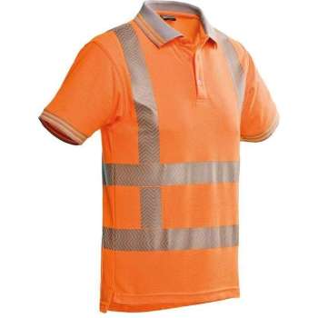 Santino poloshirt Venice met RWS reflectie - 200172 - fluor oranje - maat 3XL