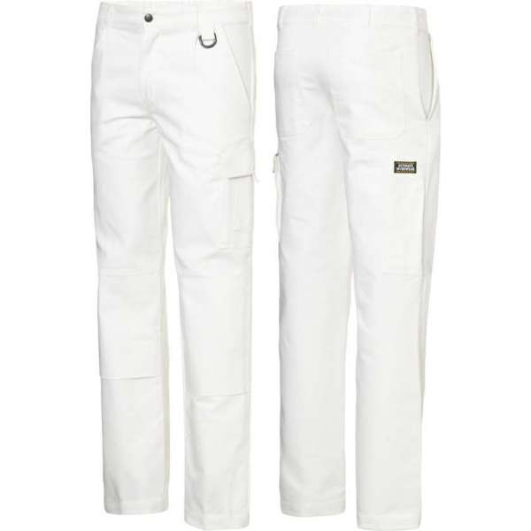 Ultimate Workwear - Standaard Werkbroek DAVOS - 100% katoen 320 gr/m2- Wit Ultimate Workwear - Standaard Werkbroek DAVOS - 100% katoen 320 gr/m2- Wit