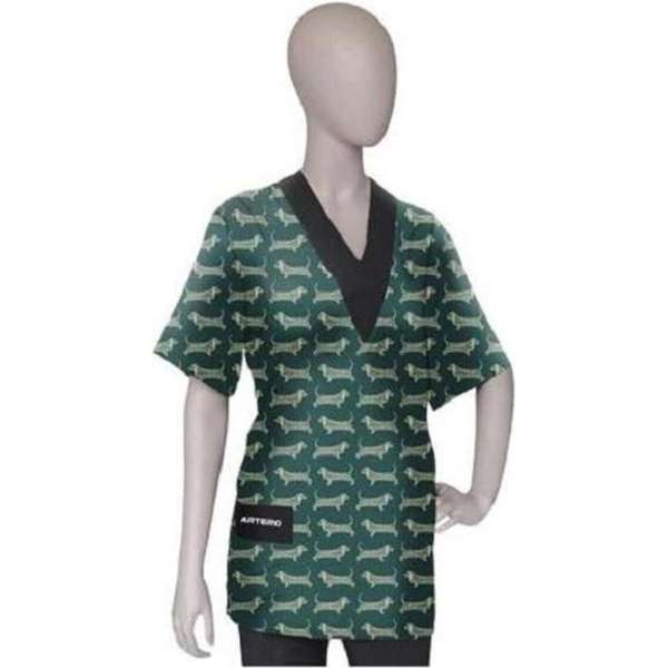 Artero Cordoba Trimshirt Groen Met Hondenprint-M Artero Cordoba Trimshirt Groen Met Hondenprint-M