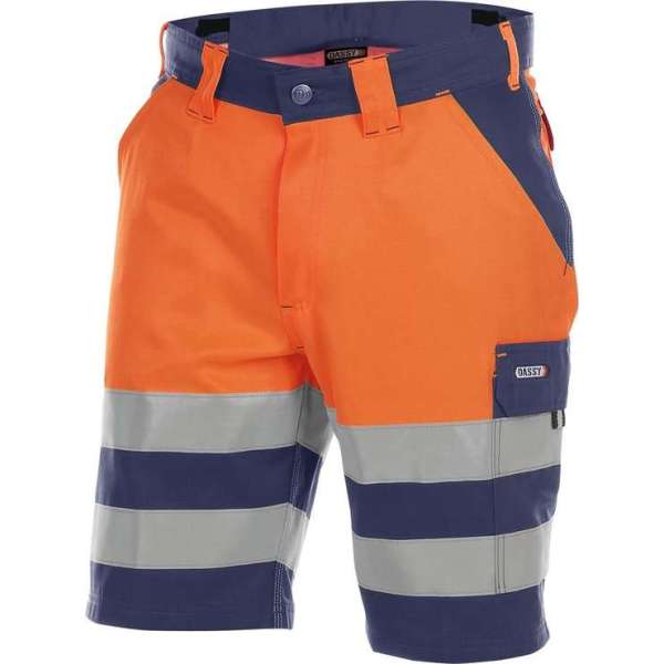 Dassy Venna Hoge zichtbaarheidswerkshort Marineblauw/Oranje maat 58 Dassy Venna Hoge zichtbaarheidswerkshort Marineblauw/Oranje maat 58