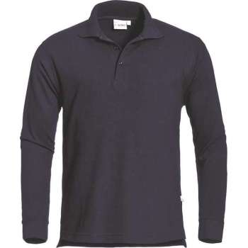 Santino Matt Polo-shirt lange mouwen - Marine - L