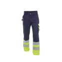 Dassy Omaha Hoge zichtbaarheidsbroek 200620 (300 g/m2) - binnenbeenlengte Standaard (81-86 cm) - Cementgrijs/Fluogeel - 58
