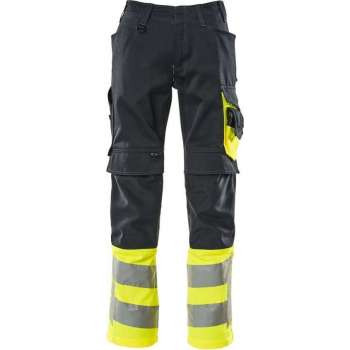 Mascot broek Leeds donkermarine/fluorgeel