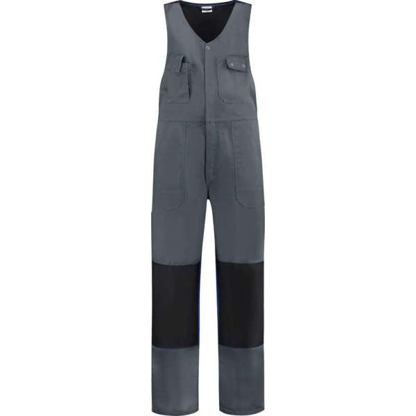 Yoworkwear Bodybroek katoen/polyester grijs-zwart maat 50 Yoworkwear Bodybroek katoen/polyester grijs-zwart maat 50