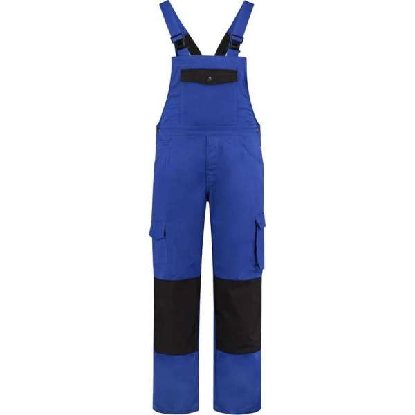EM Workwear Tuinbroek katoen/polyester korenblauw-zwart maat 60 EM Workwear Tuinbroek katoen/polyester korenblauw-zwart maat 60
