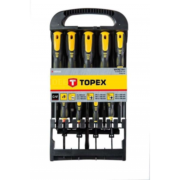 Topex 39D930 Schroevendraaierset 9-delig Topex 39D930 Schroevendraaierset 9-delig