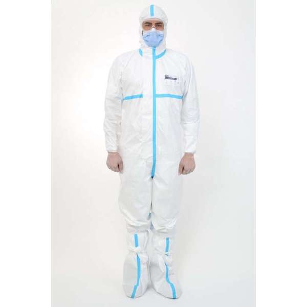 Beschermende Coverall 5 STUKS - Category lll - TYPE 3 / 4 - Grootte 2XL-3XL Beschermende Coverall 5 STUKS - Category lll - TYPE 3 / 4 - Grootte 2XL-3XL