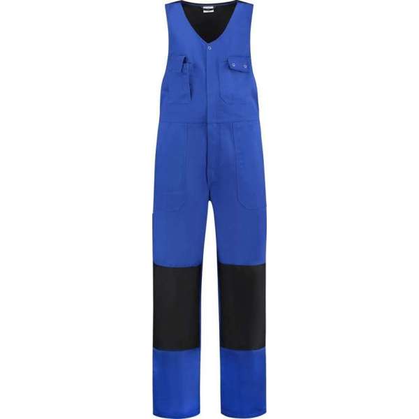 EM Workwear Bodybroek katoen/polyester korenblauw-zwart maat 50 EM Workwear Bodybroek katoen/polyester korenblauw-zwart maat 50