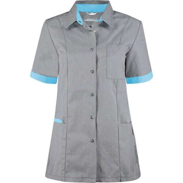 Haen / Ballyclare Dames Zorgjas Fijke Grey cross / Magic Azur - Maat 2XL Haen / Ballyclare Dames Zorgjas Fijke Grey cross / Magic Azur - Maat 2XL