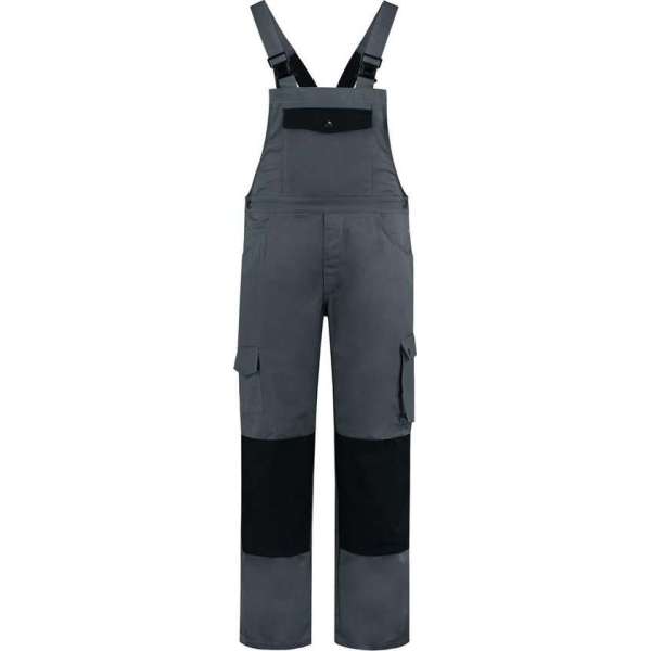 Yoworkwear Tuinbroek katoen/polyester grijs-zwart maat 56 Yoworkwear Tuinbroek katoen/polyester grijs-zwart maat 56