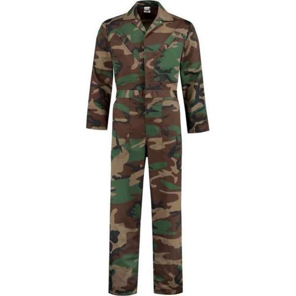EM Workwear pol/kat Camouflage met verdekte drukknoopsluiting maat 60 EM Workwear pol/kat Camouflage met verdekte drukknoopsluiting maat 60