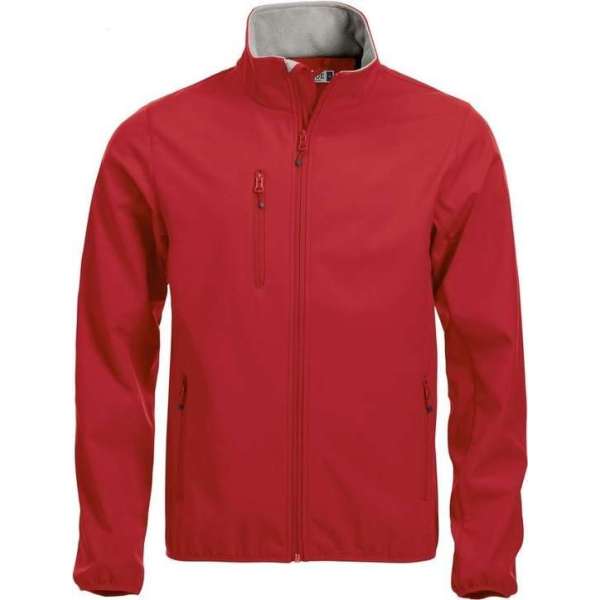 Clique Basic Softshell Jas Heren Red maat XXL Clique Basic Softshell Jas Heren Red maat XXL