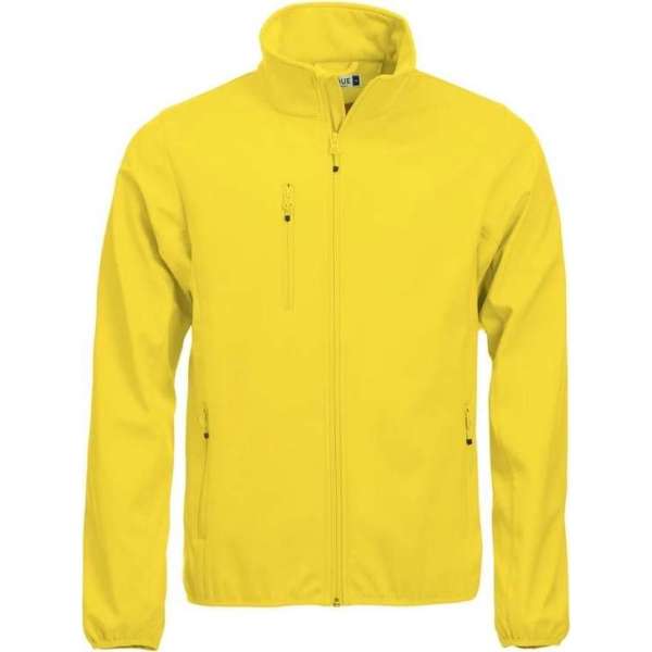 Clique Basic Softshell Jas Heren Lemon maat L Clique Basic Softshell Jas Heren Lemon maat L