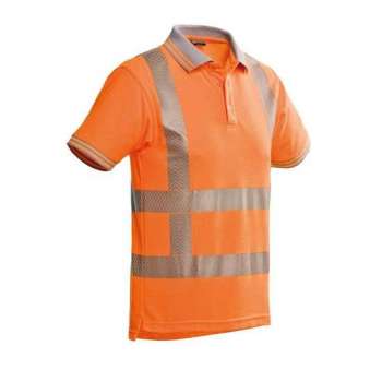 Santino poloshirt Venice met RWS reflectie - 200172 - fluor oranje - maat 5XL