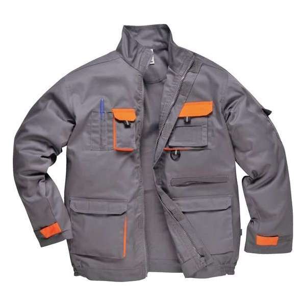Portwest Contrast Jacket, Grijs/Oranje, Maat XL Portwest Contrast Jacket, Grijs/Oranje, Maat XL