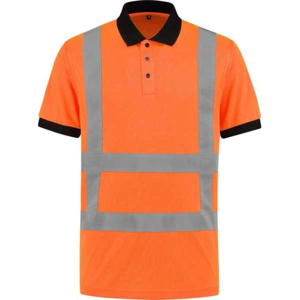 EM Traffic Poloshirt High Visibility RWS Fluor Oranje - Maat M EM Traffic Poloshirt High Visibility RWS Fluor Oranje - Maat M