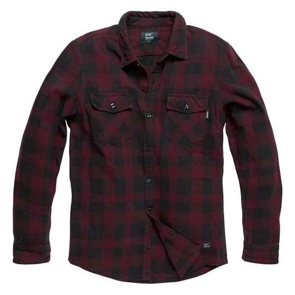 Vintage Industries Globe heavyweight shirt burgundy Vintage Industries Globe heavyweight shirt burgundy