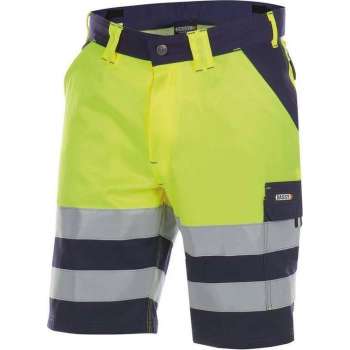 Dassy VENNA Korte Werkbroek Marineblauw/GeelNL:64 BE:62