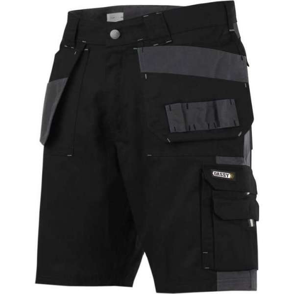 Korte werkbroeken Dassy MONZA Korte Werkbroek Zwart/Grijs NL maat 48 BE maat 42 Korte werkbroeken Dassy MONZA Korte Werkbroek Zwart/Grijs NL maat 48 BE maat 42