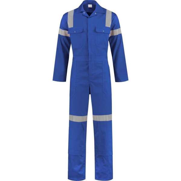 EM Traffic Hoge zichtbaarheids overall 100% katoen Korenblauw Maat 48 EM Traffic Hoge zichtbaarheids overall 100% katoen Korenblauw Maat 48