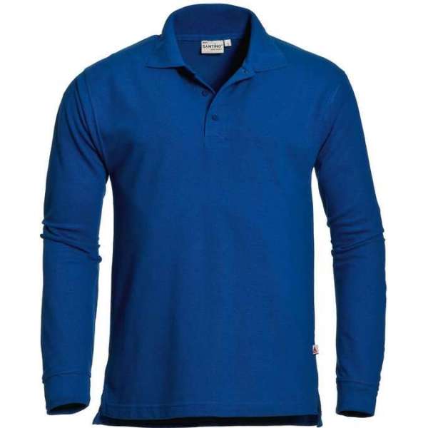 Santino Matt Polo-shirt lange mouwen - Blauw - M Santino Matt Polo-shirt lange mouwen - Blauw - M