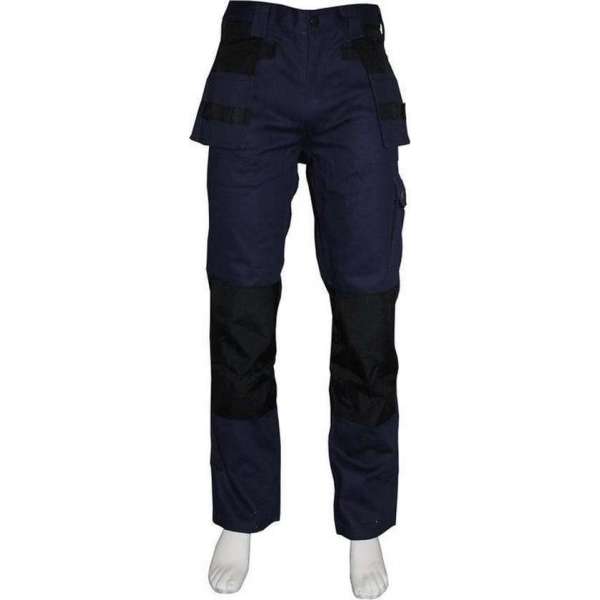 Yoworkwear Werkbroek 100% katoen navy-zwart maat 53 Yoworkwear Werkbroek 100% katoen navy-zwart maat 53
