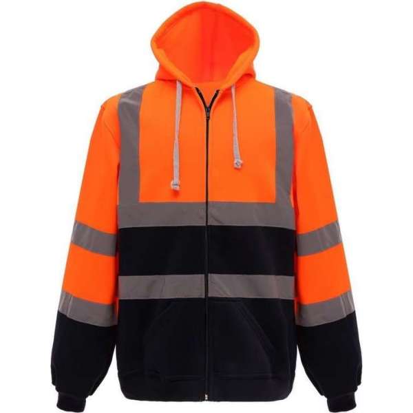 RWS vest, met rits en capuchon, S t/m 3XL XL Marineblauw/Oranje RWS vest, met rits en capuchon, S t/m 3XL XL Marineblauw/Oranje